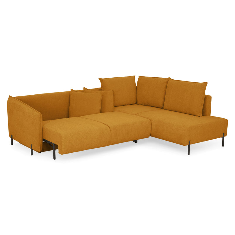 GRIGNY Colțar extensibil, șezlong stânga, ladă depozitare, stofă