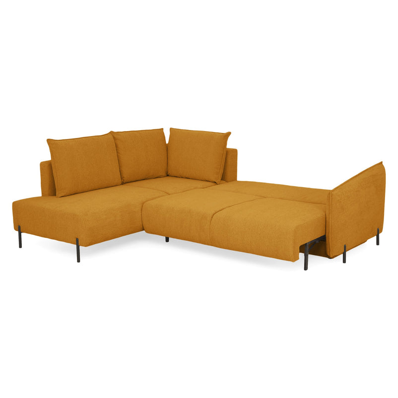 GRIGNY Colțar extensibil, șezlong stânga, ladă depozitare, stofă