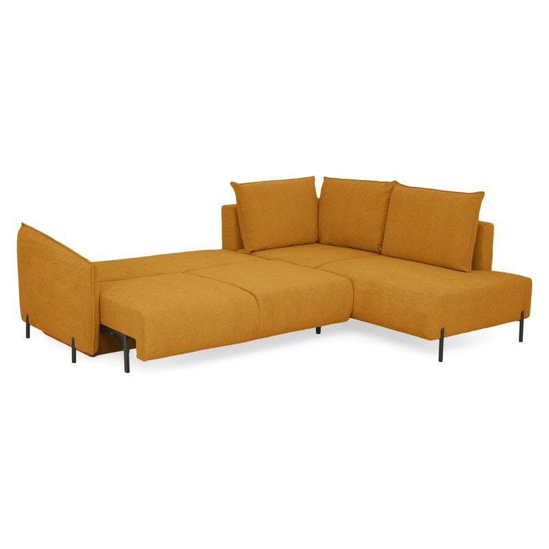 GRIGNY Colțar extensibil, șezlong stânga, ladă depozitare, stofă