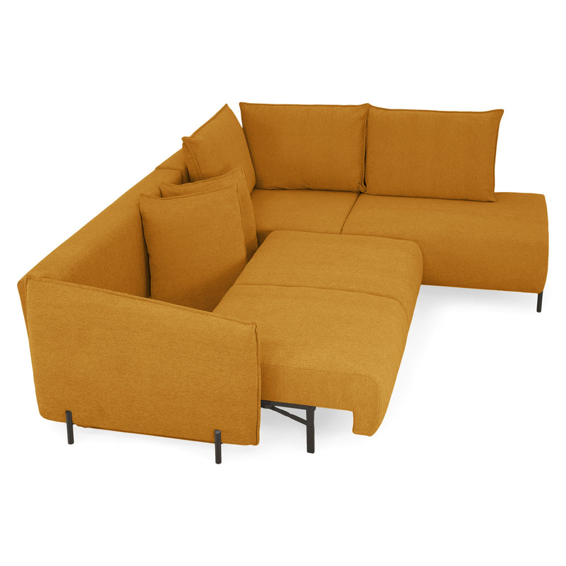 GRIGNY Colțar extensibil, șezlong stânga, ladă depozitare, stofă