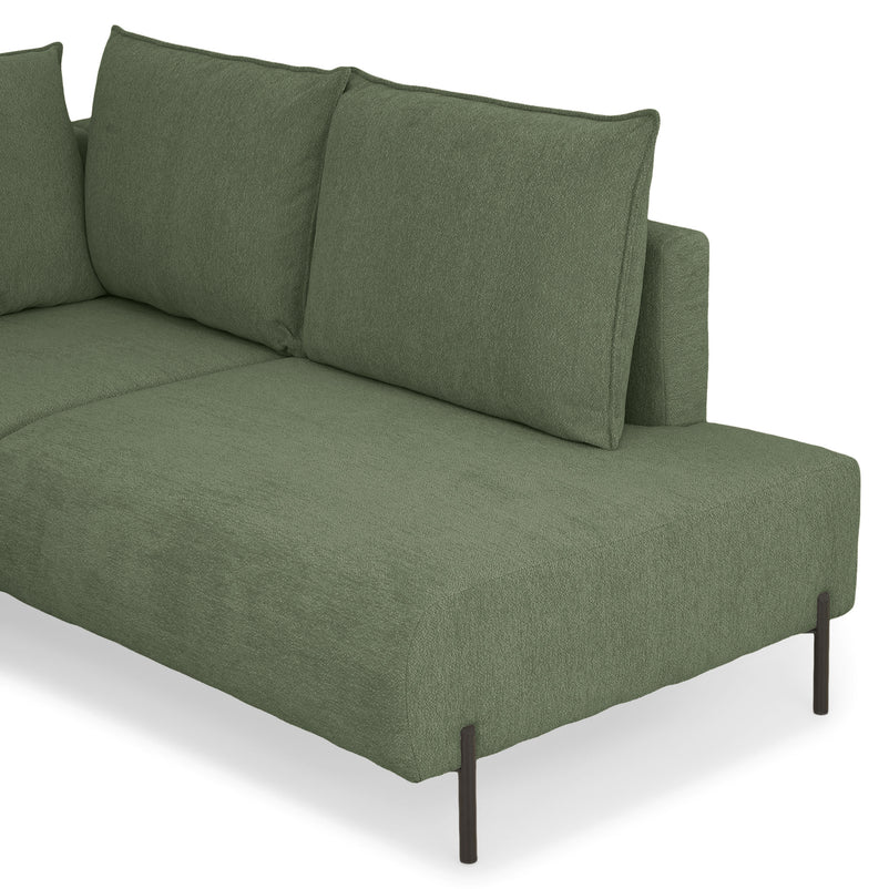 GRIGNY Colțar extensibil, șezlong stânga, ladă depozitare, stofă