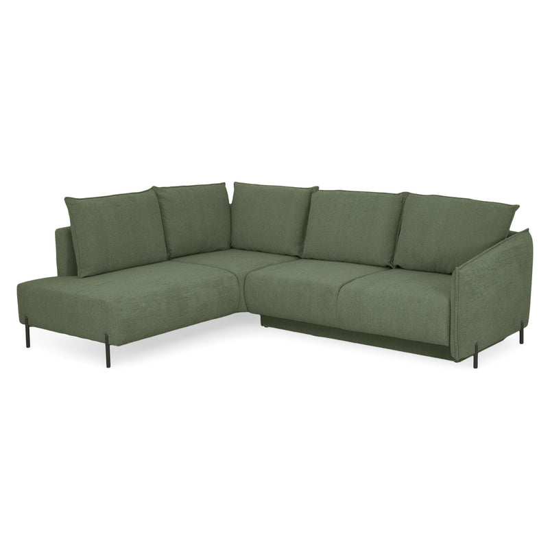 GRIGNY Colțar extensibil, șezlong stânga, ladă depozitare, stofă