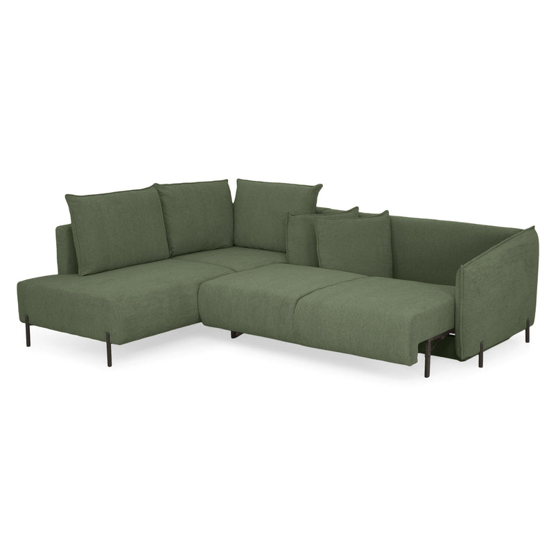 GRIGNY Colțar extensibil, șezlong stânga, ladă depozitare, stofă