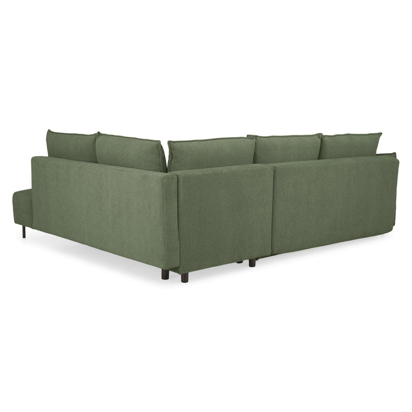 GRIGNY Colțar extensibil, șezlong stânga, ladă depozitare, stofă