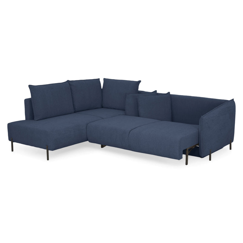 GRIGNY Colțar extensibil, șezlong stânga, ladă depozitare, stofă