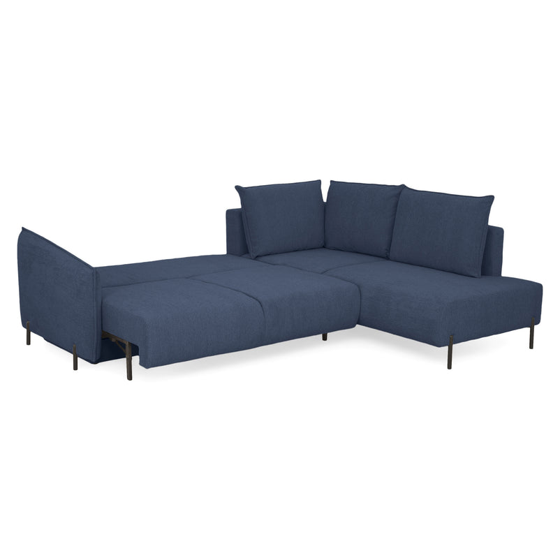 GRIGNY Colțar extensibil, șezlong stânga, ladă depozitare, stofă