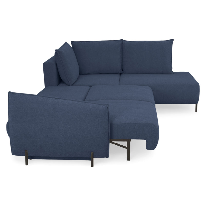 GRIGNY Colțar extensibil, șezlong stânga, ladă depozitare, stofă