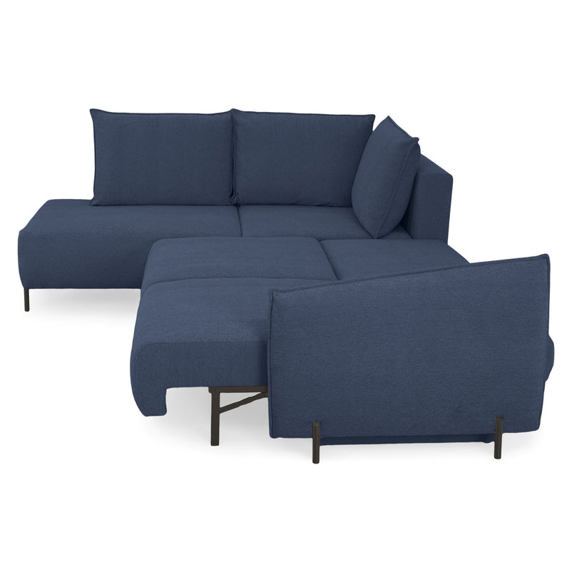 GRIGNY Colțar extensibil, șezlong stânga, ladă depozitare, stofă