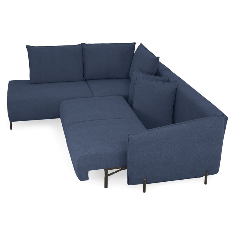 GRIGNY Colțar extensibil, șezlong stânga, ladă depozitare, stofă