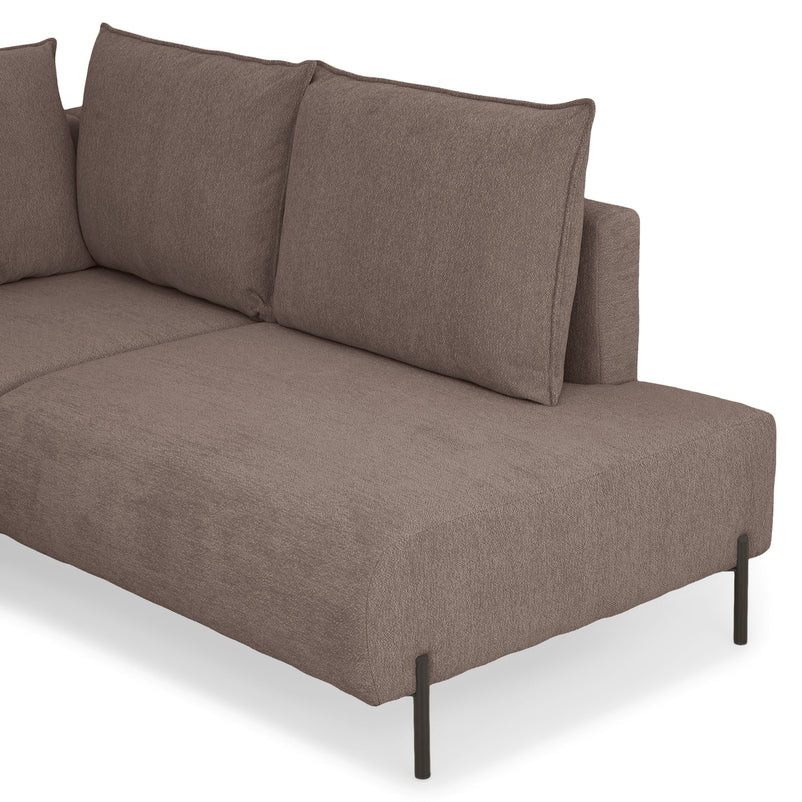 GRIGNY Colțar extensibil, șezlong stânga, ladă depozitare, stofă