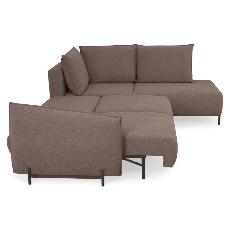 GRIGNY Colțar extensibil, șezlong stânga, ladă depozitare, stofă