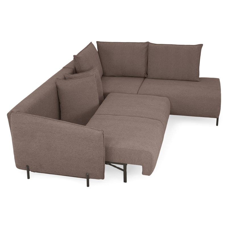 GRIGNY Colțar extensibil, șezlong stânga, ladă depozitare, stofă