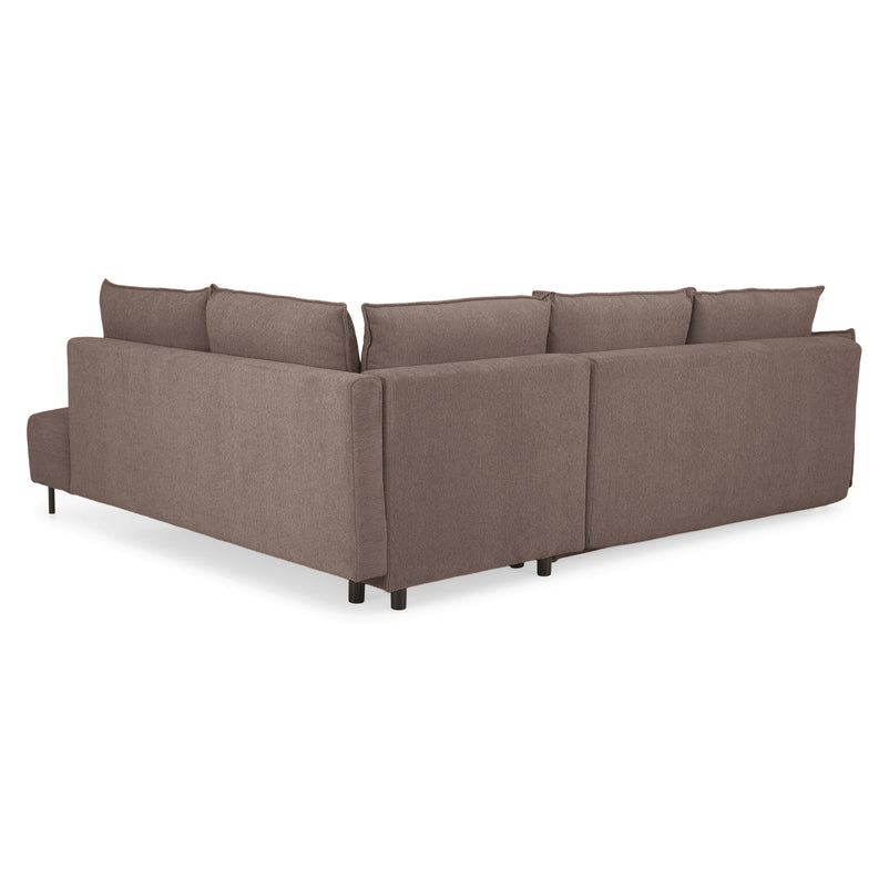 GRIGNY Colțar extensibil, șezlong stânga, ladă depozitare, stofă