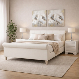 PARMA Pat tapițat, somieră inclusă - Articol resigilat