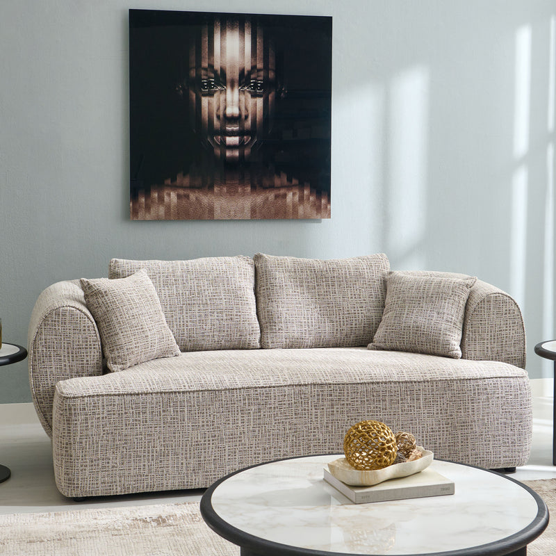 MILFORD Canapea 2 locuri, 2 perne incluse, stofă