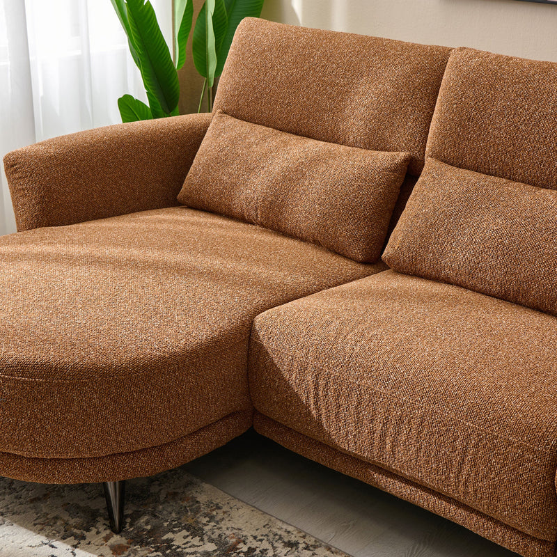 GRACEVILLE Colțar cu șezlong stânga/dreapta, 1 recliner electric, stofă