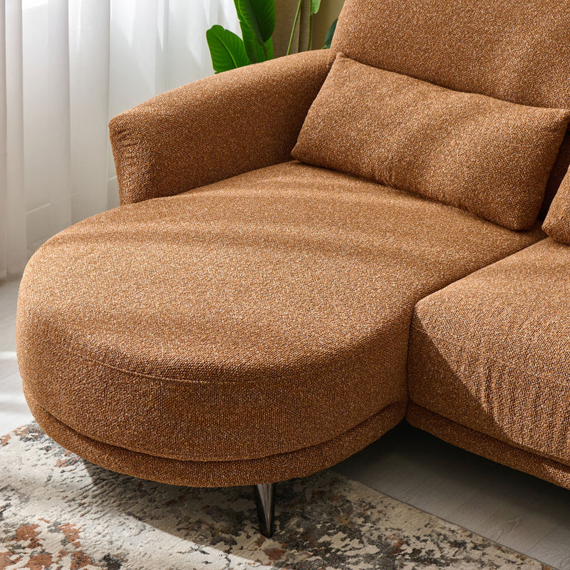 GRACEVILLE Colțar cu șezlong stânga/dreapta, 1 recliner electric, stofă