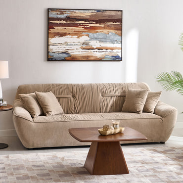 BEGONA Canapea 3 locuri, 4 perne incluse, stofă