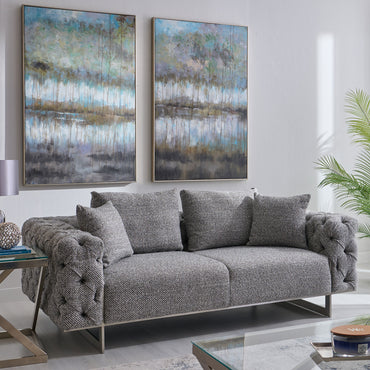 HAMPTON Canapea 2 locuri,2 perne incluse, stofă