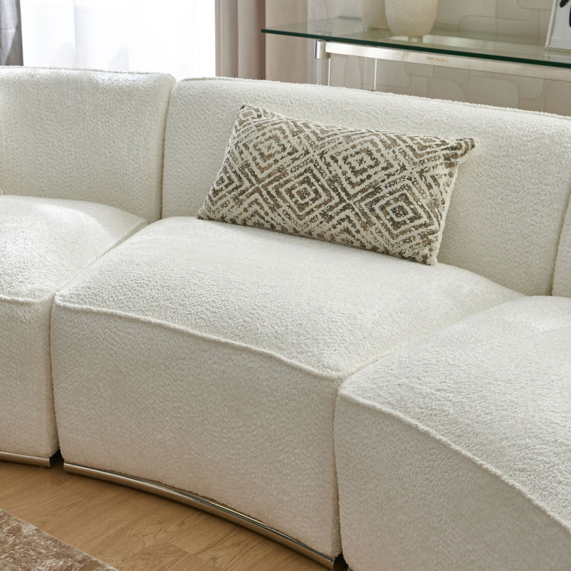 ATWOOD Colțar, 4 perne decorative incluse, stofă