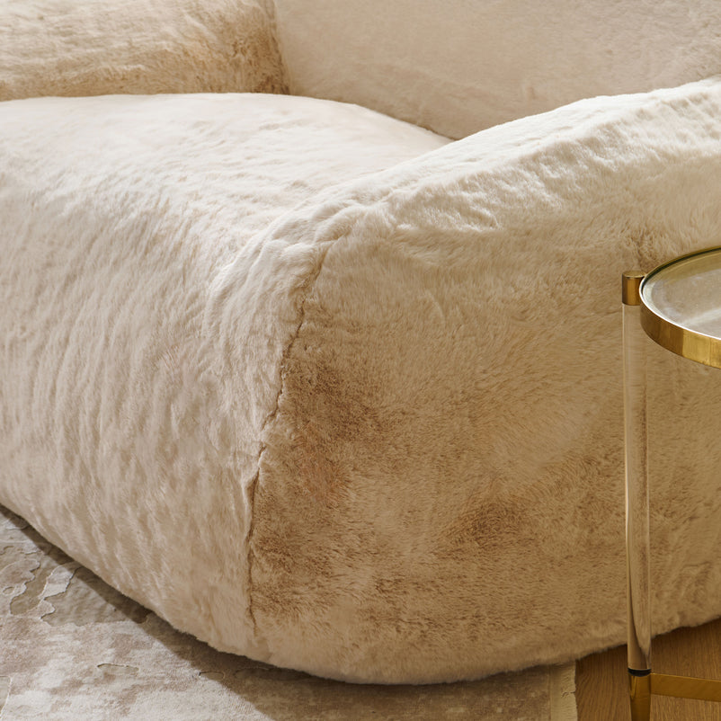 TEDDY BEAR Canapea 2 locuri, imitație blană