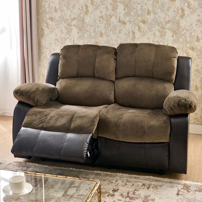 PASADENA Canapea 2 locuri, 2 reclinere manuale, stofă