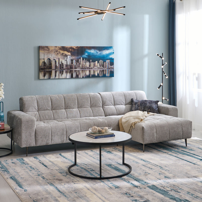 DELTONA Colțar cu șezlong stânga/dreapta, stofă