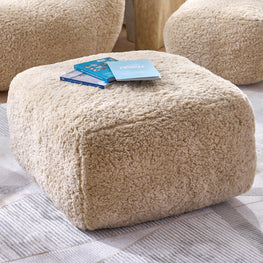 TEDDY BEAR Taburet, imitație blană