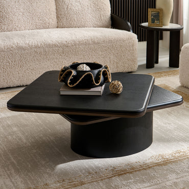 CHALMERS Măsuță cafea, blat rotativ