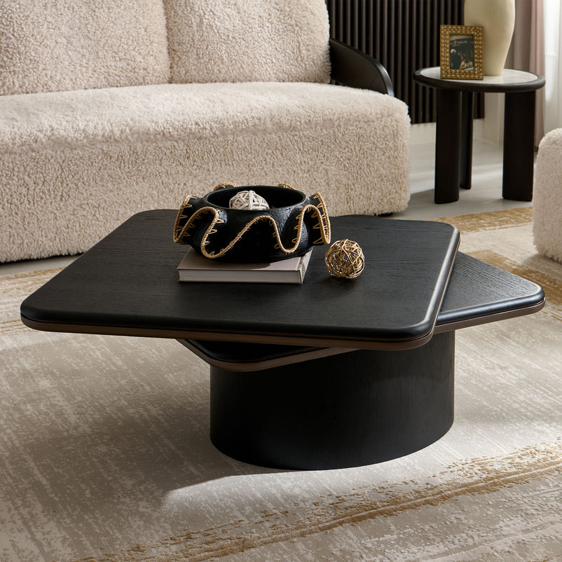 CHALMERS Măsuță cafea, blat rotativ