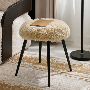 MERIBEL Taburet, imitație blană