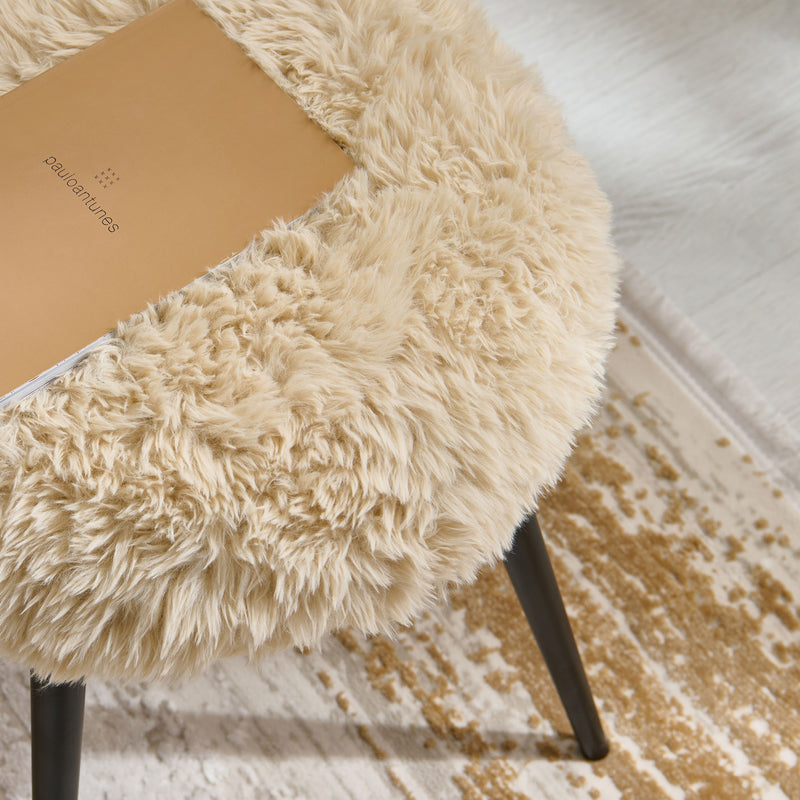 MERIBEL Taburet, imitație blană
