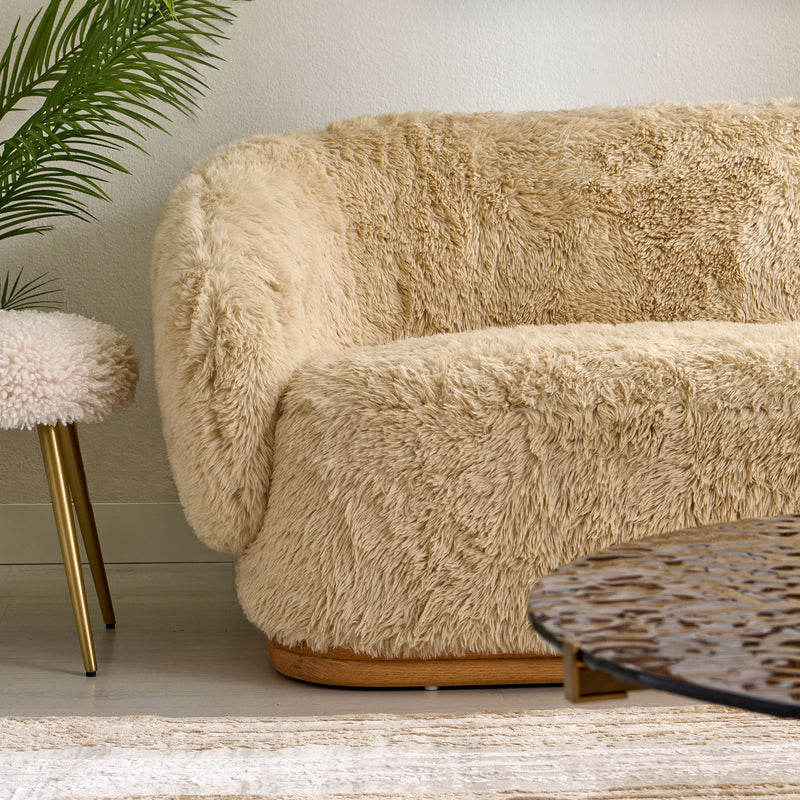 CORTINA Canapea 3 locuri, imitație blană