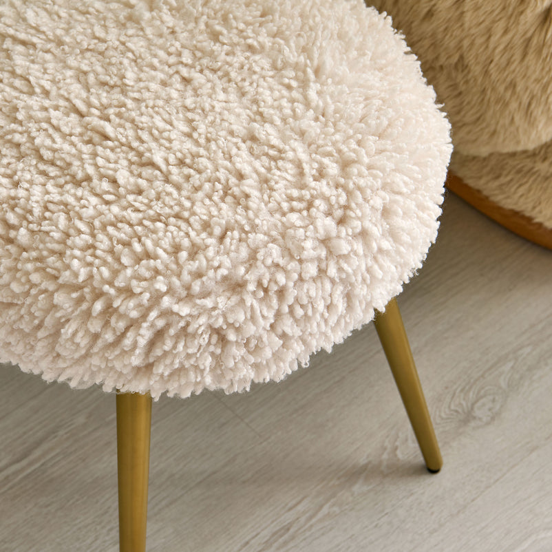 MERIBEL Taburet, imitație blană