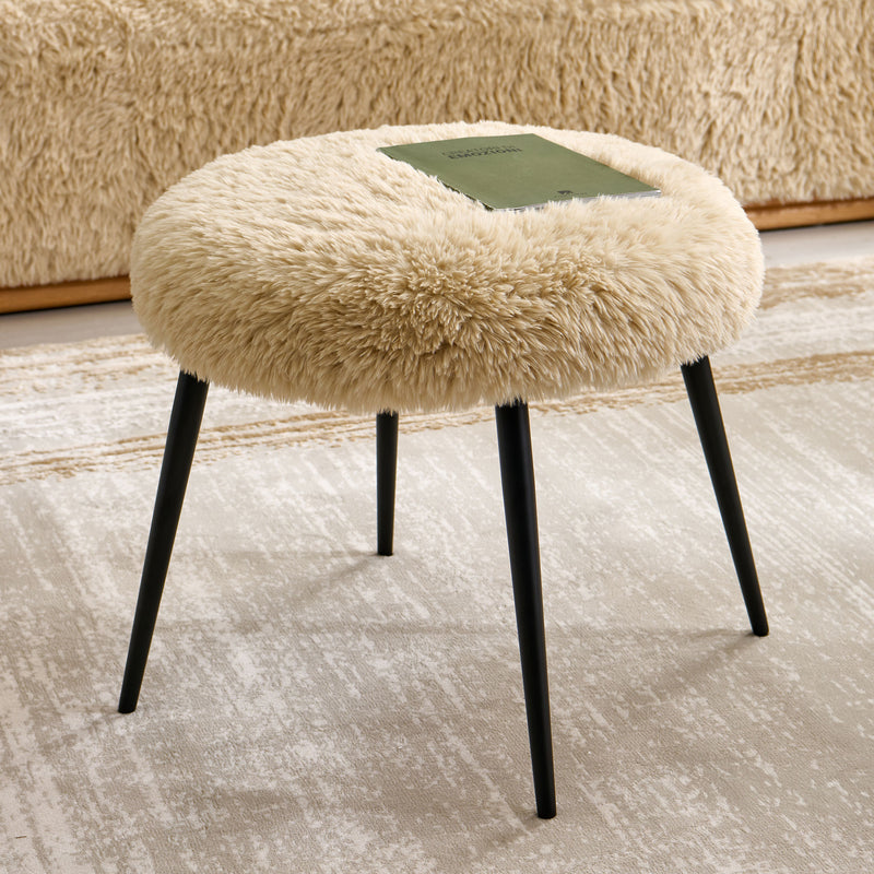 MERIBEL Taburet, imitație blană