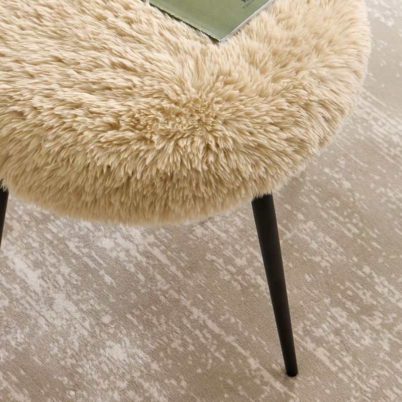 MERIBEL Taburet, imitație blană