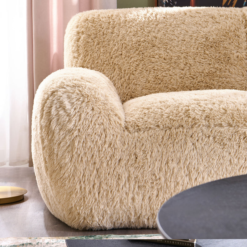 AVORIAZ Canapea 2 locuri, imitație blană