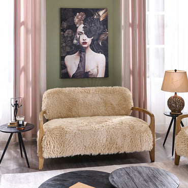 CERVINIA Canapea 2 locuri, imitație blană