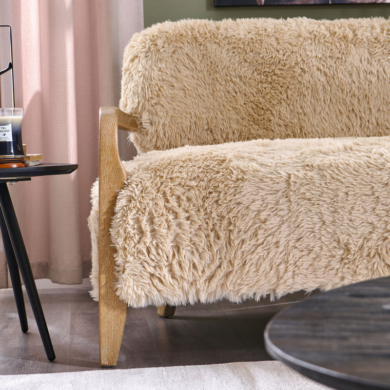 CERVINIA Canapea 2 locuri, imitație blană