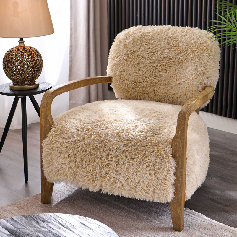 CERVINIA Fotoliu, imitație blană