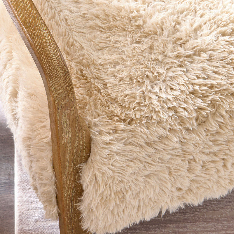 CERVINIA Fotoliu, imitație blană