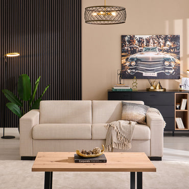 LYON Canapea extensibilă, 3 locuri, stofă