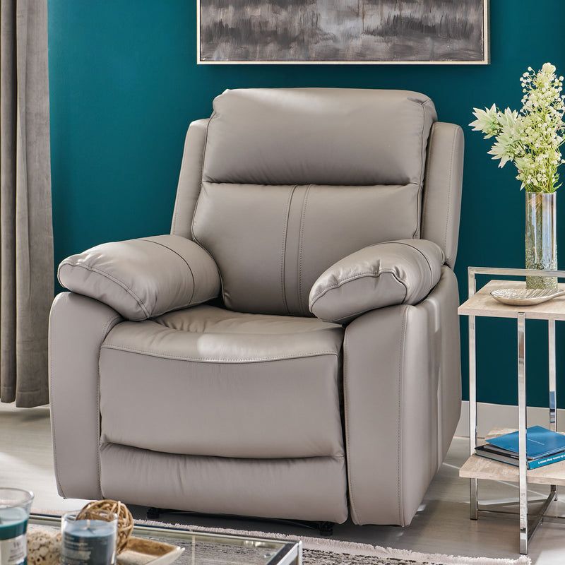 HUDSON Fotoliu, recliner manual, piele naturală