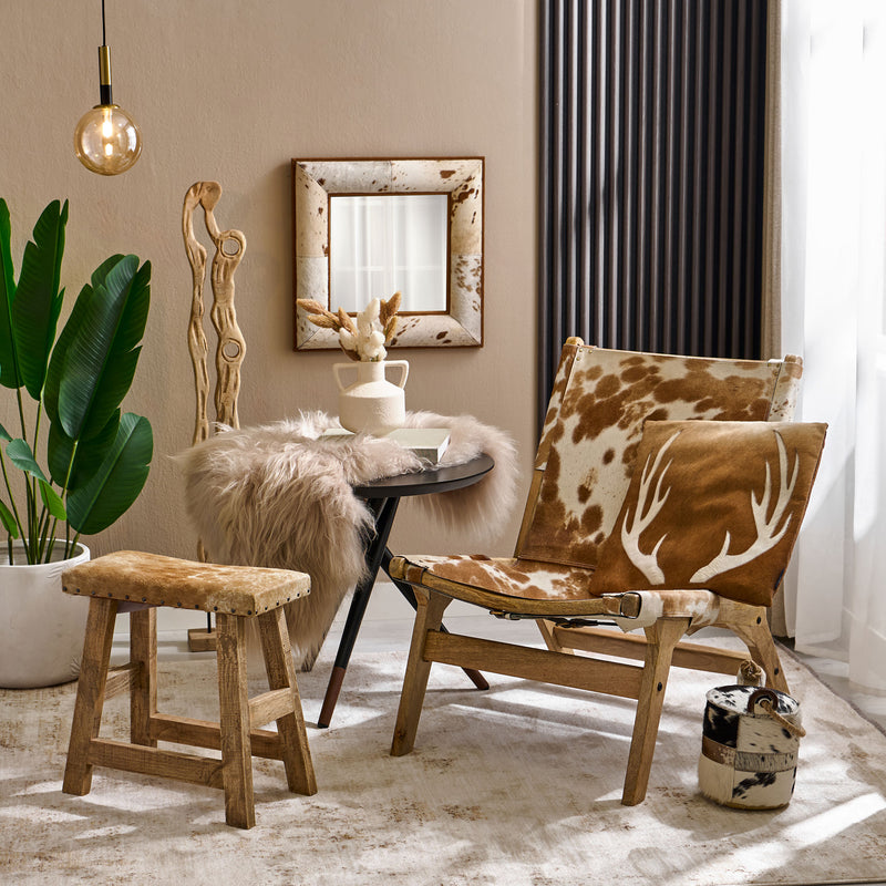 ANDE Taburet, piele naturală