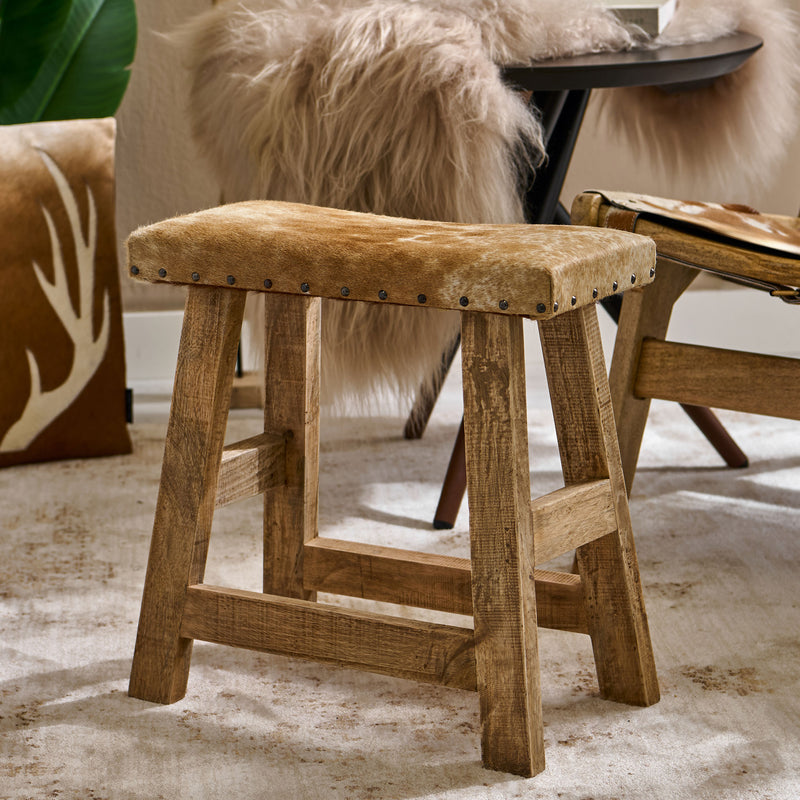 ANDE Taburet, piele naturală