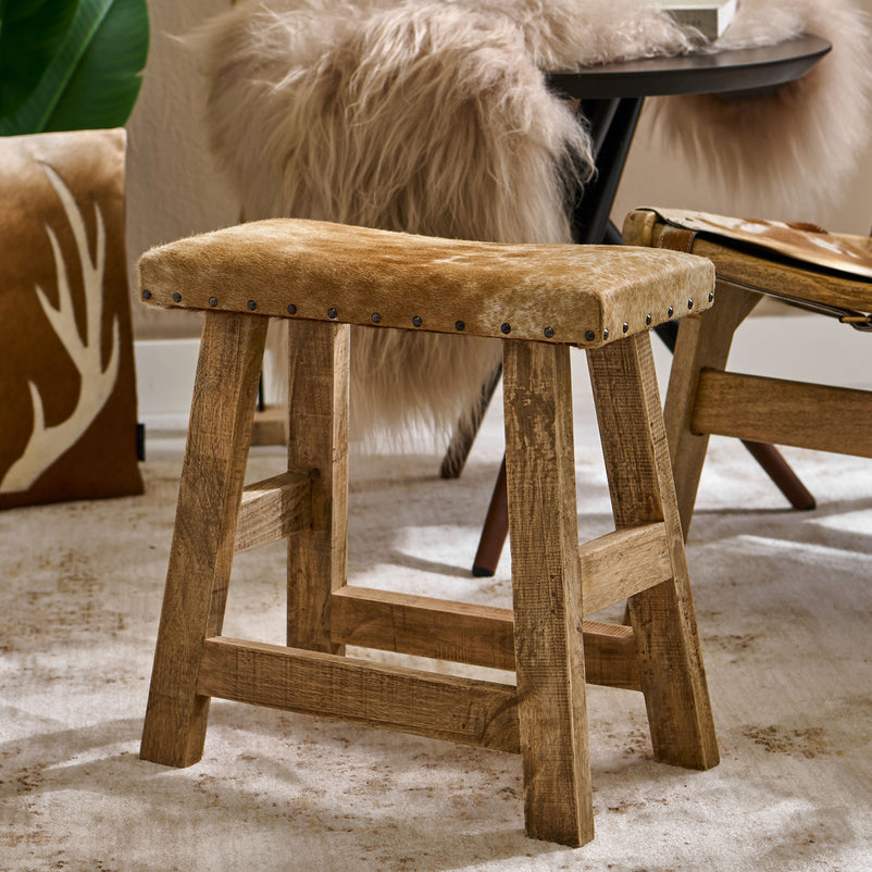 ANDE Taburet, piele naturală