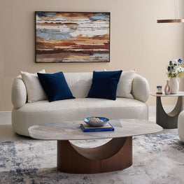 GARLAND Canapea 3 locuri, 4 perne decorativă incluse, stofă