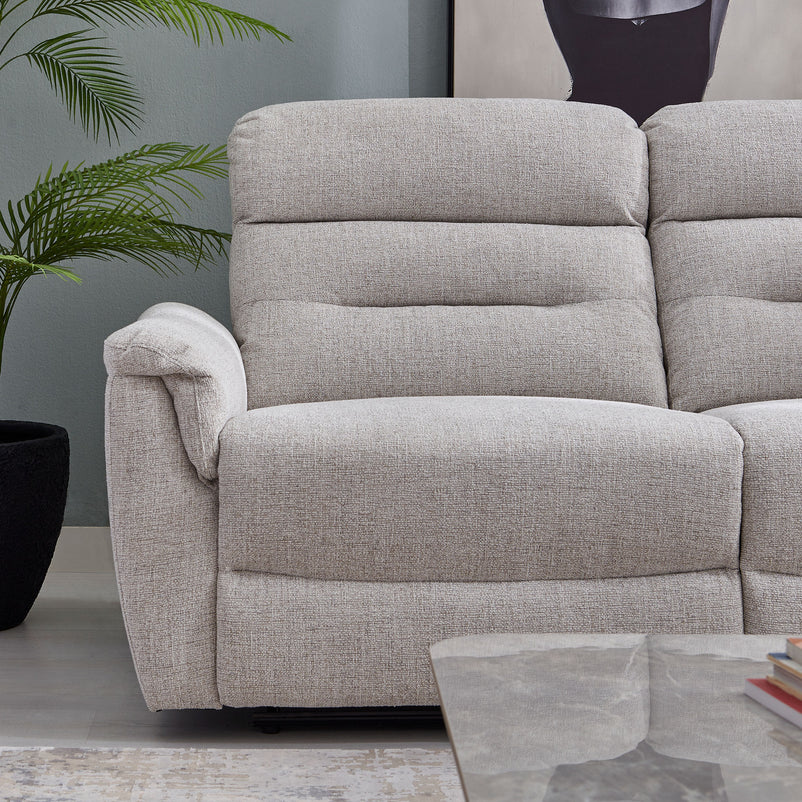 ROSELAND Canapea 3 locuri, 2 reclinere electrice, stofă