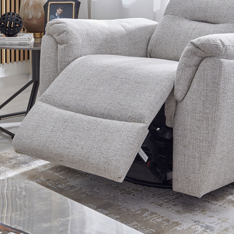 ROSELAND Fotoliu rotativ cu recliner electric și balans, stofă