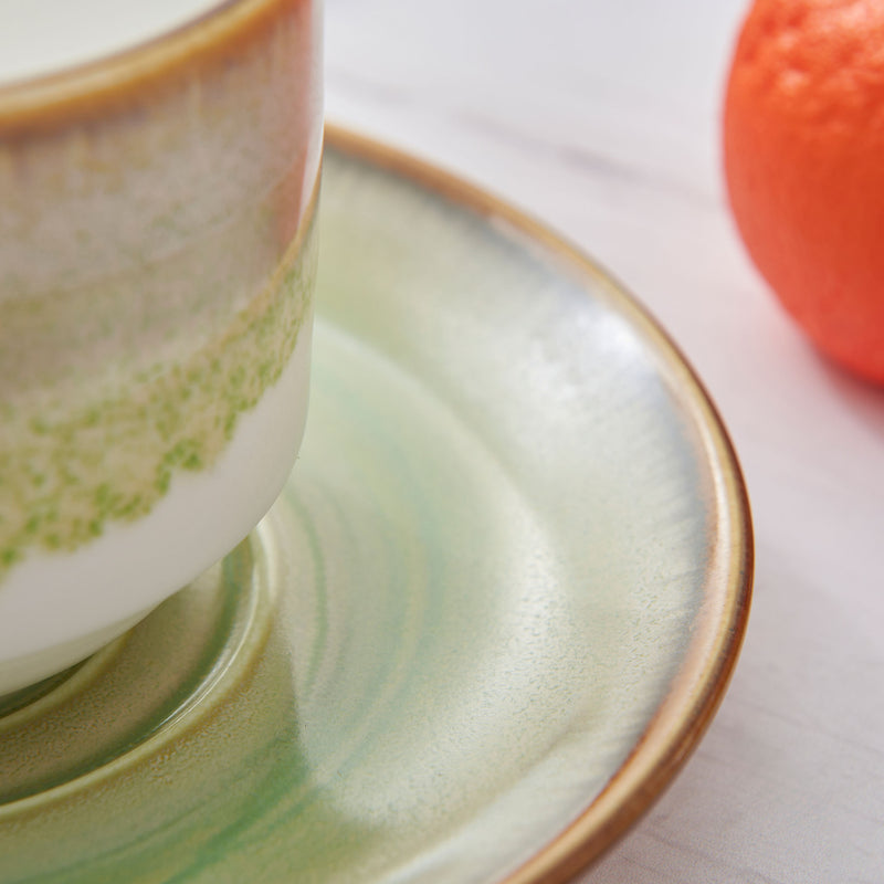 TERRA Set ceșcuță și farfurioară, porțelan, 210ml